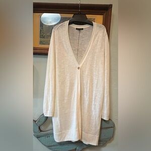 Banana Republic Cream Button-Up Cardigan